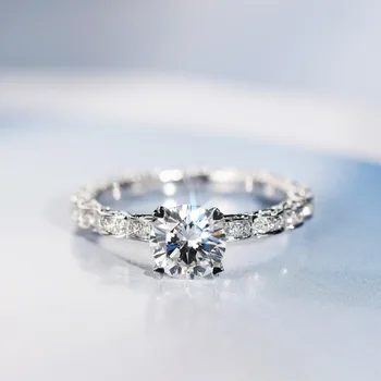 Srebro Prsten 925 sterling Srebra za Žene, Zaručnički Prsten s Dijamantom Anillo, Vjenčani Prsten, Donje Vjenčani dijamantni Prsten 925 sterling, srebro Prsten za Nakit